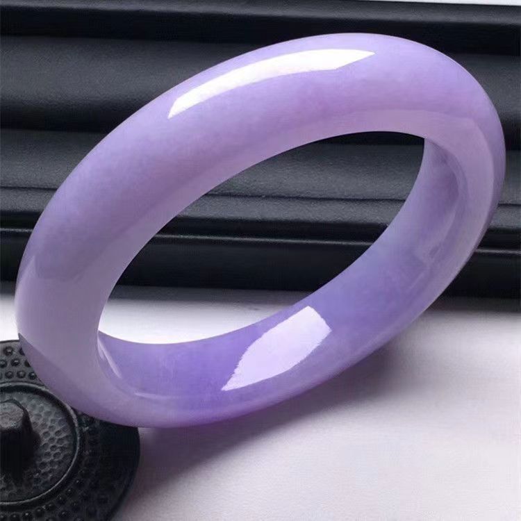 Natural A grade jadeite lavender bangle for women girls elegance