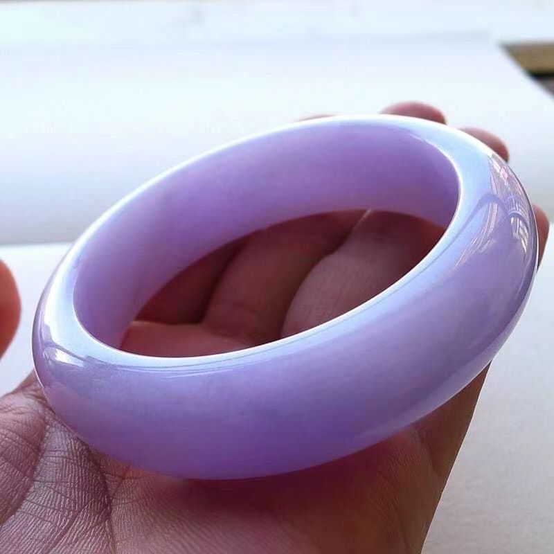 Natural A grade jadeite lavender bangle for women girls elegance