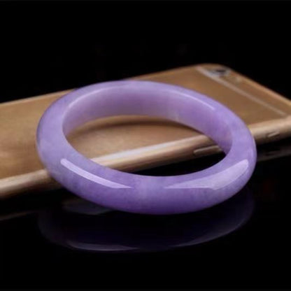 Natural A grade jadeite lavender bangle for women girls elegance